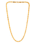 VOJ Stainless Steel Gold Polished Biscuit Shaped Classic Chain - Distacart