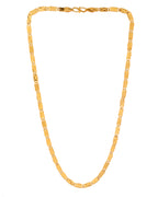 VOJ Stainless Steel Gold Polished Biscuit Shaped Classic Chain - Distacart