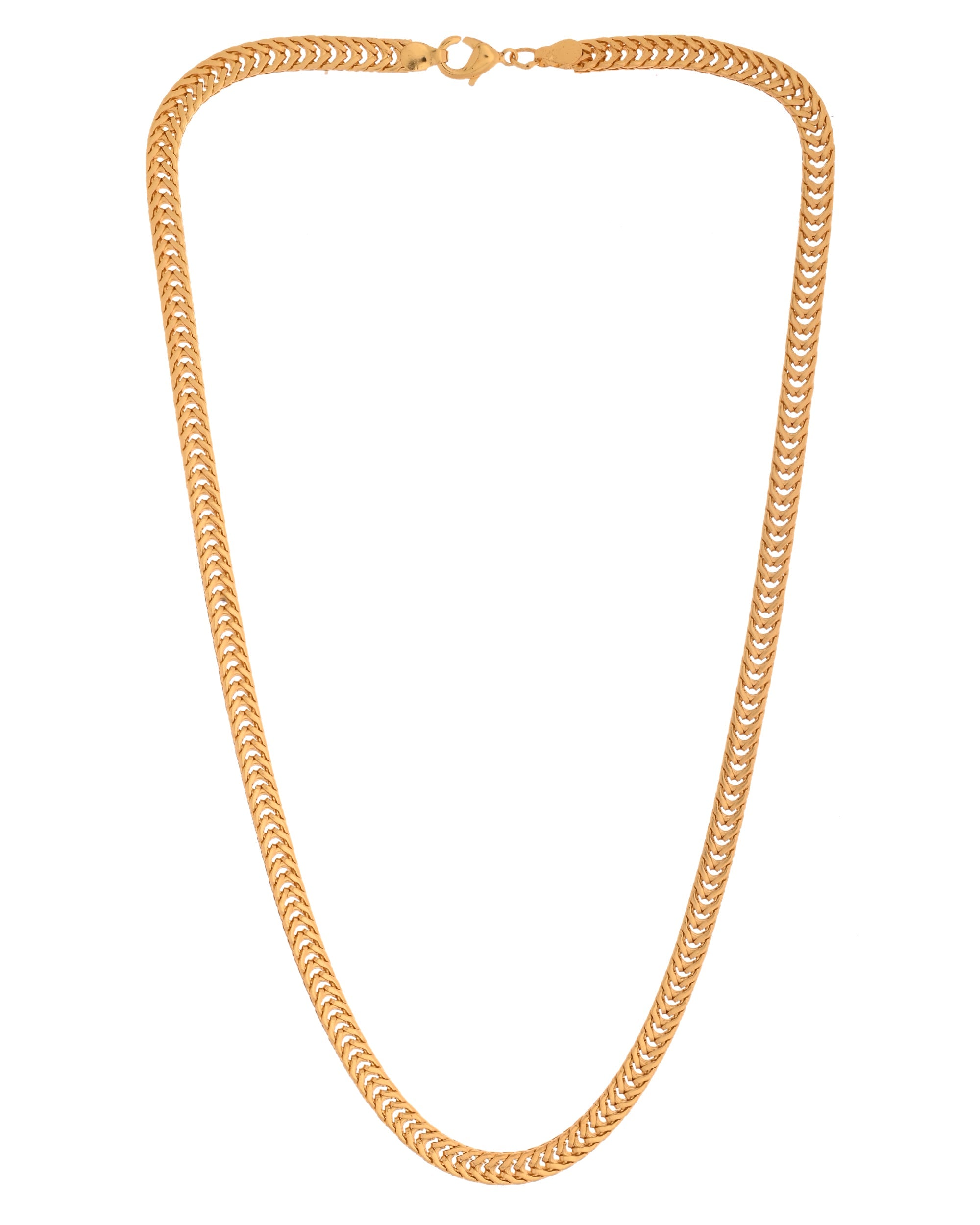 VOJ Stainless Steel Classic Linked Gold Polished Chain - Distacart