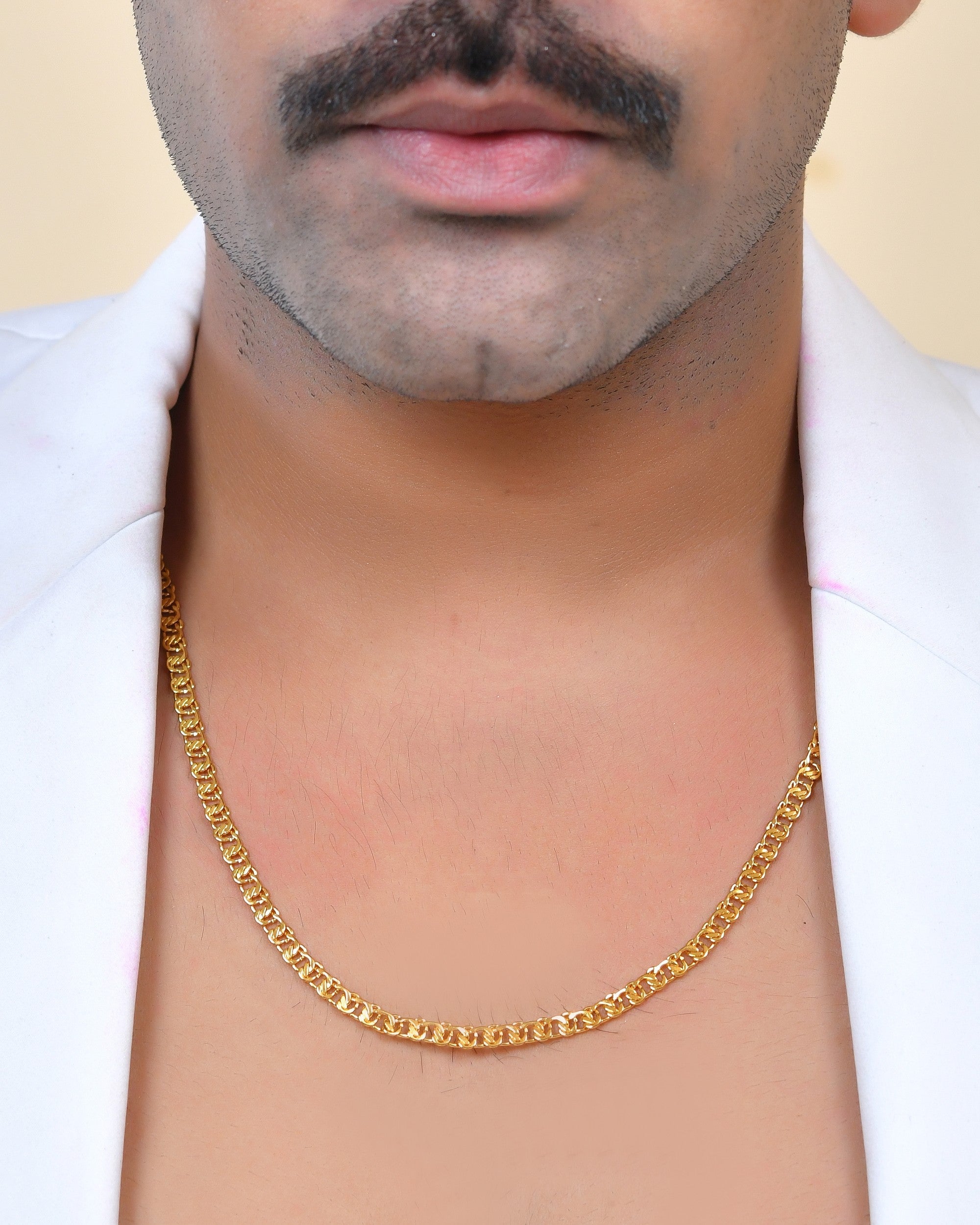 VOJ Stainless Steel Designer Gold Polished Chain For Men - Distacart