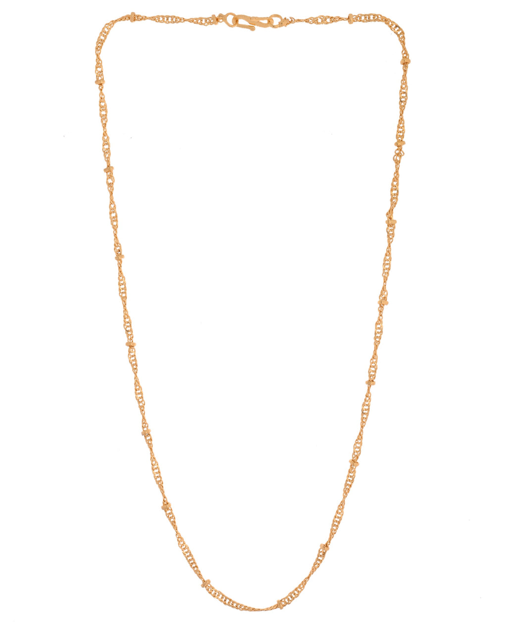 VOJ Women Stainless Steel Twisted Gold Polished Chain - Distacart