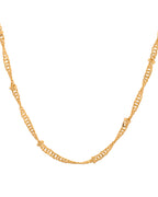 VOJ Women Stainless Steel Twisted Gold Polished Chain - Distacart