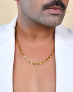 VOJ Men Designer Classic Gold Polished Chain - Distacart