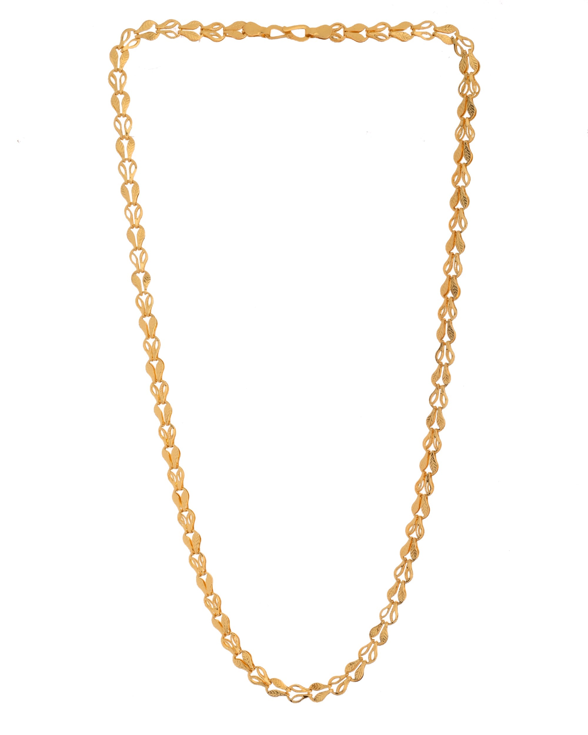 VOJ Men Designer Classic Gold Polished Chain - Distacart