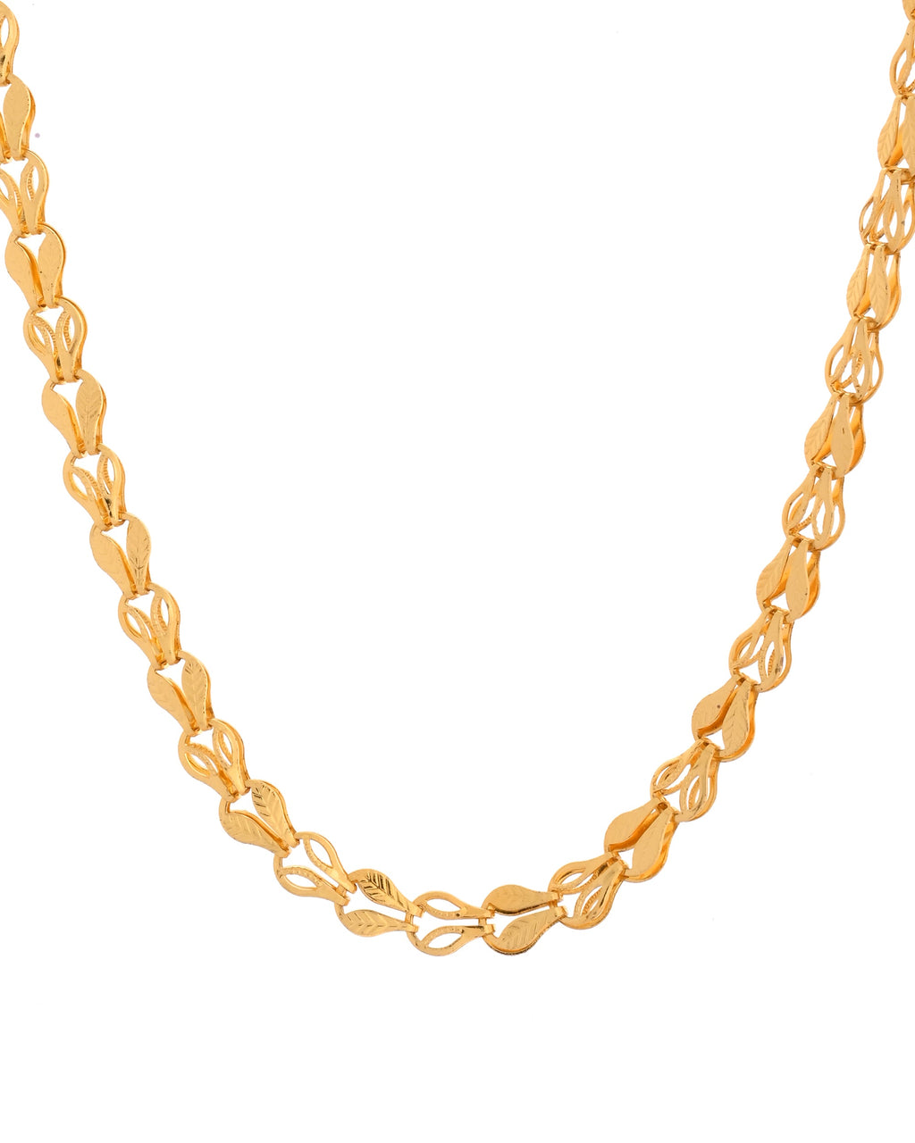 VOJ Men Designer Classic Gold Polished Chain - Distacart