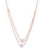 VOJ Gold Polished Pearl Studded Multi Layer Chain - Distacart