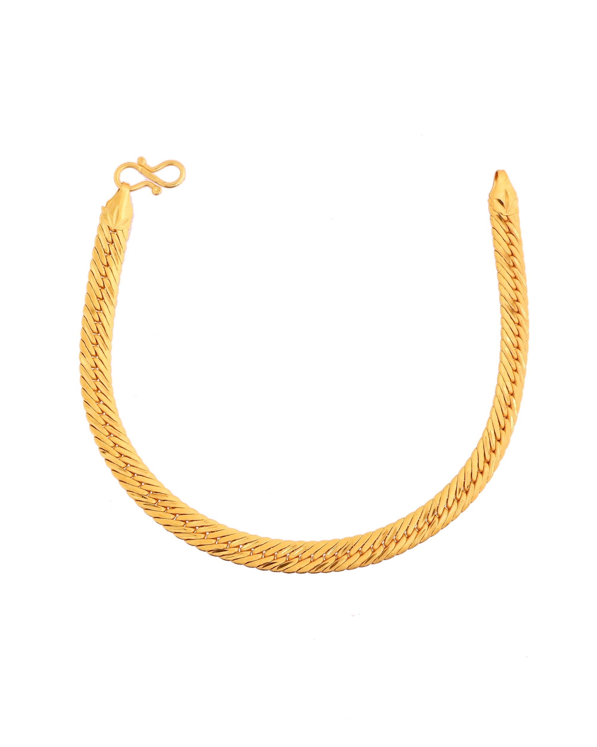 VOJ Men Stainless Steel Gold Polished Handcrafted Bracelet - Distacart