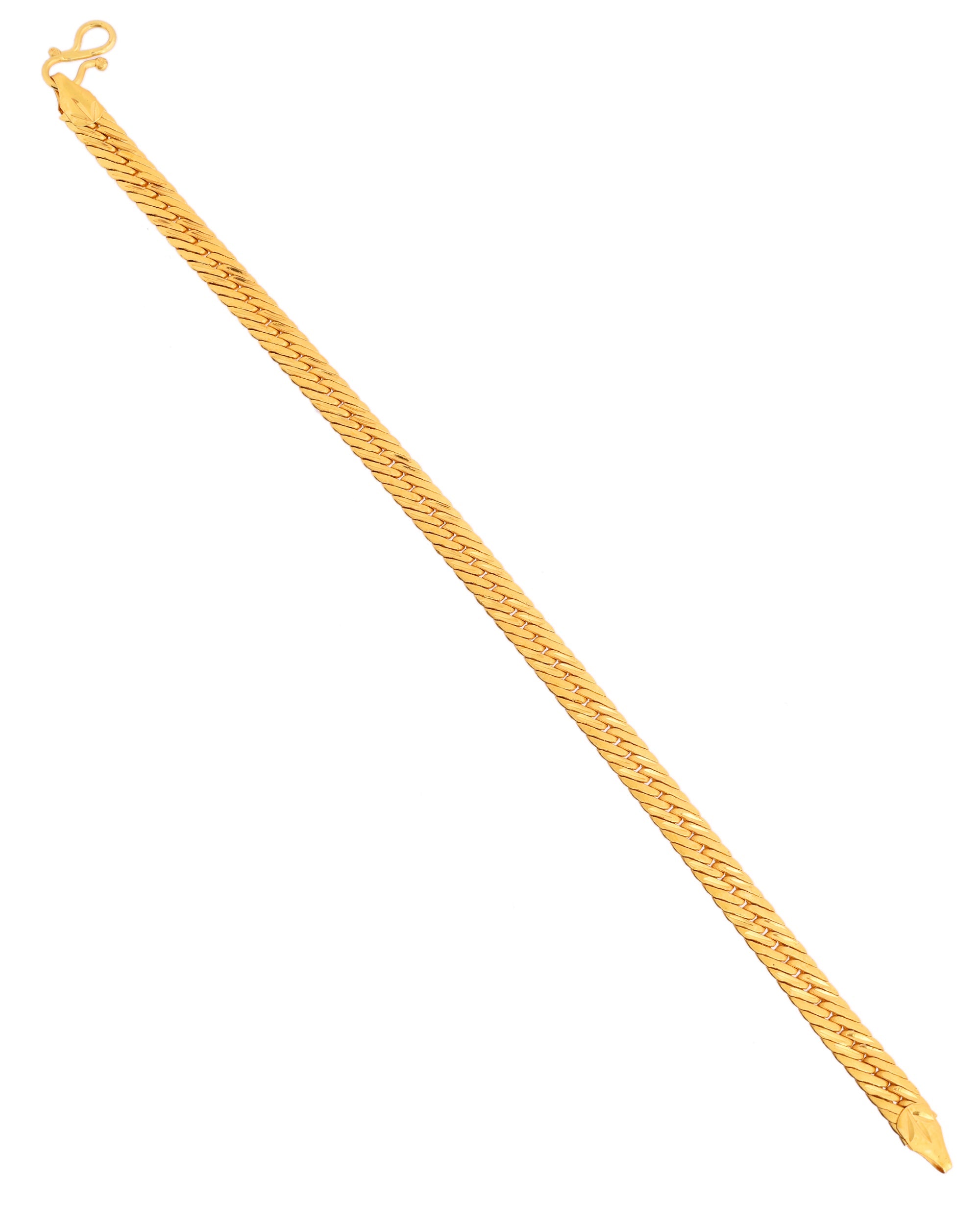 VOJ Men Stainless Steel Gold Polished Handcrafted Bracelet - Distacart