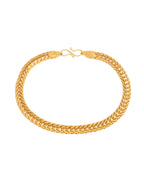VOJ Men Gold Polished Stainless Steel Linked Bracelet - Distacart