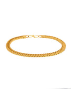 VOJ Men Gold Polished Stainless Steel Linked Bracelet - Distacart
