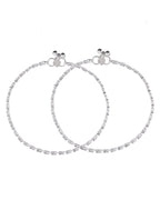 VOJ Set Of 2 Silver Plated Stone Studded Anklet - Distacart