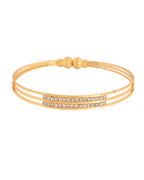 VOJ Set Of 2 Gold Polished Stone Studded Bangle - Distacart