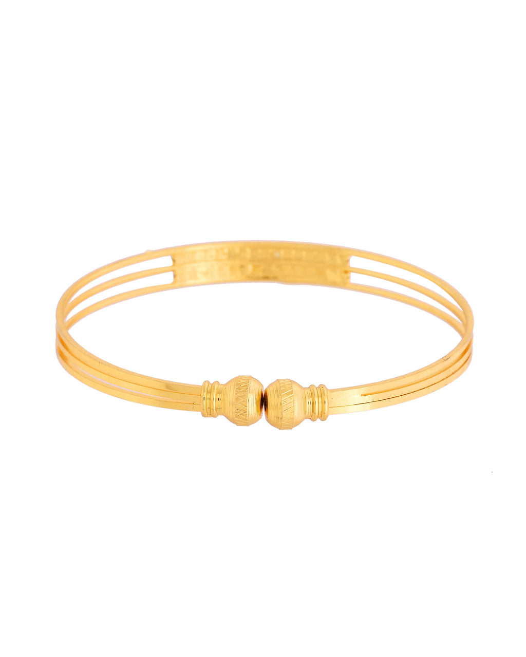 VOJ Set Of 2 Gold Polished Stone Studded Bangle - Distacart
