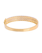 VOJ Women Gold Polished Cz Studded Kada Bracelet - Distacart
