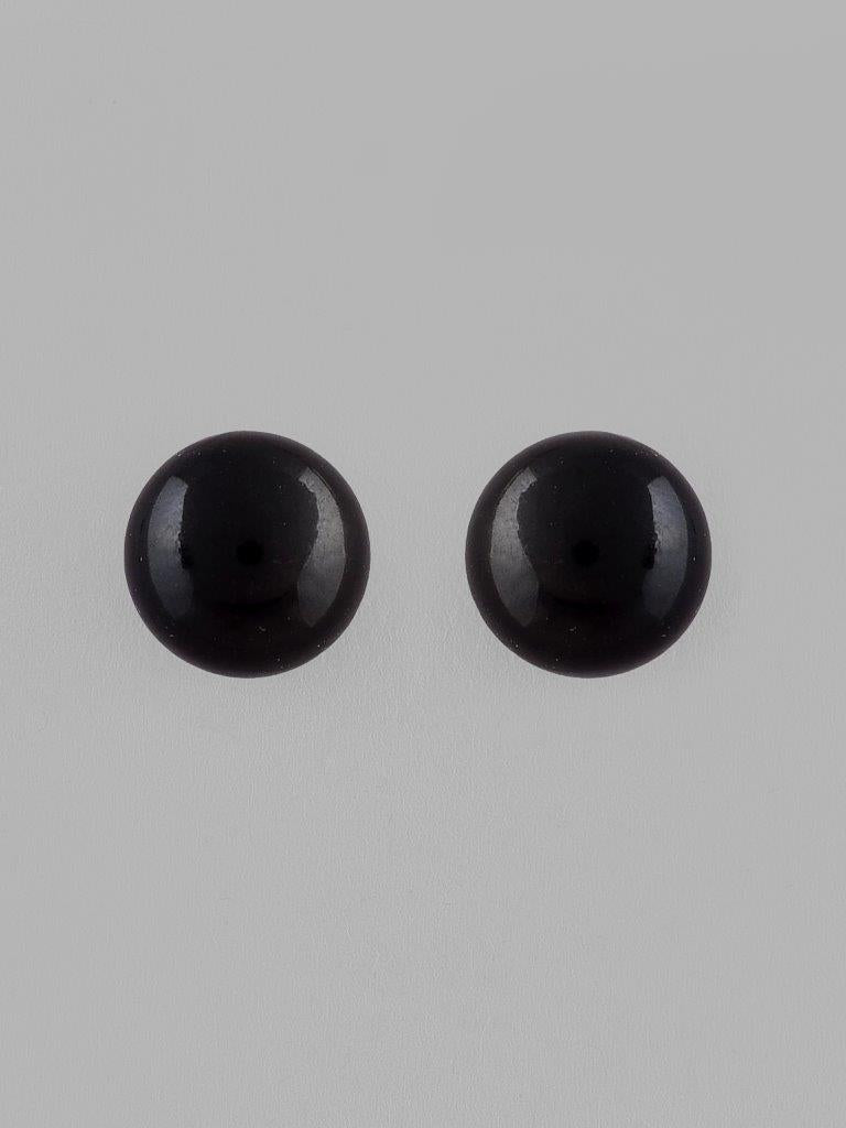 VOJ Black Circular Studs Earrings - Distacart