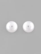 VOJ White Circular Studs Earrings - Distacart