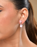 VOJ Silver Plated Red Stone Studded Studs Earrings - Distacart