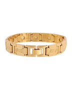 VOJ Men Gold Polished Designer Stainless Steel Bracelet - Distacart