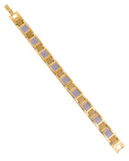 VOJ Men Dual Toned Stylish Stainless Steel Bracelet - Distacart