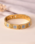 VOJ Men Dual Toned Stylish Stainless Steel Bracelet - Distacart