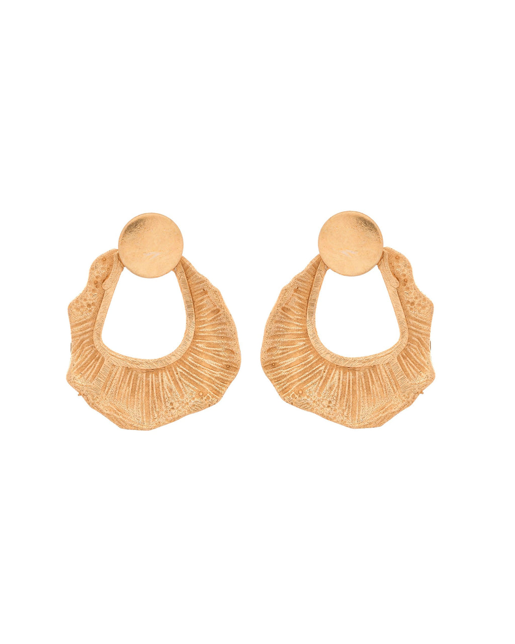 VOJ Gold Polished Anti Tarnished Designer Studs Earrings - Distacart