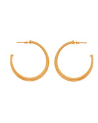 VOJ Gold Polished Anti Tarnished Hoops Earrings - Distacart