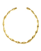 VOJ Gold Polished Anti Tarnished Designer Hasli Necklace