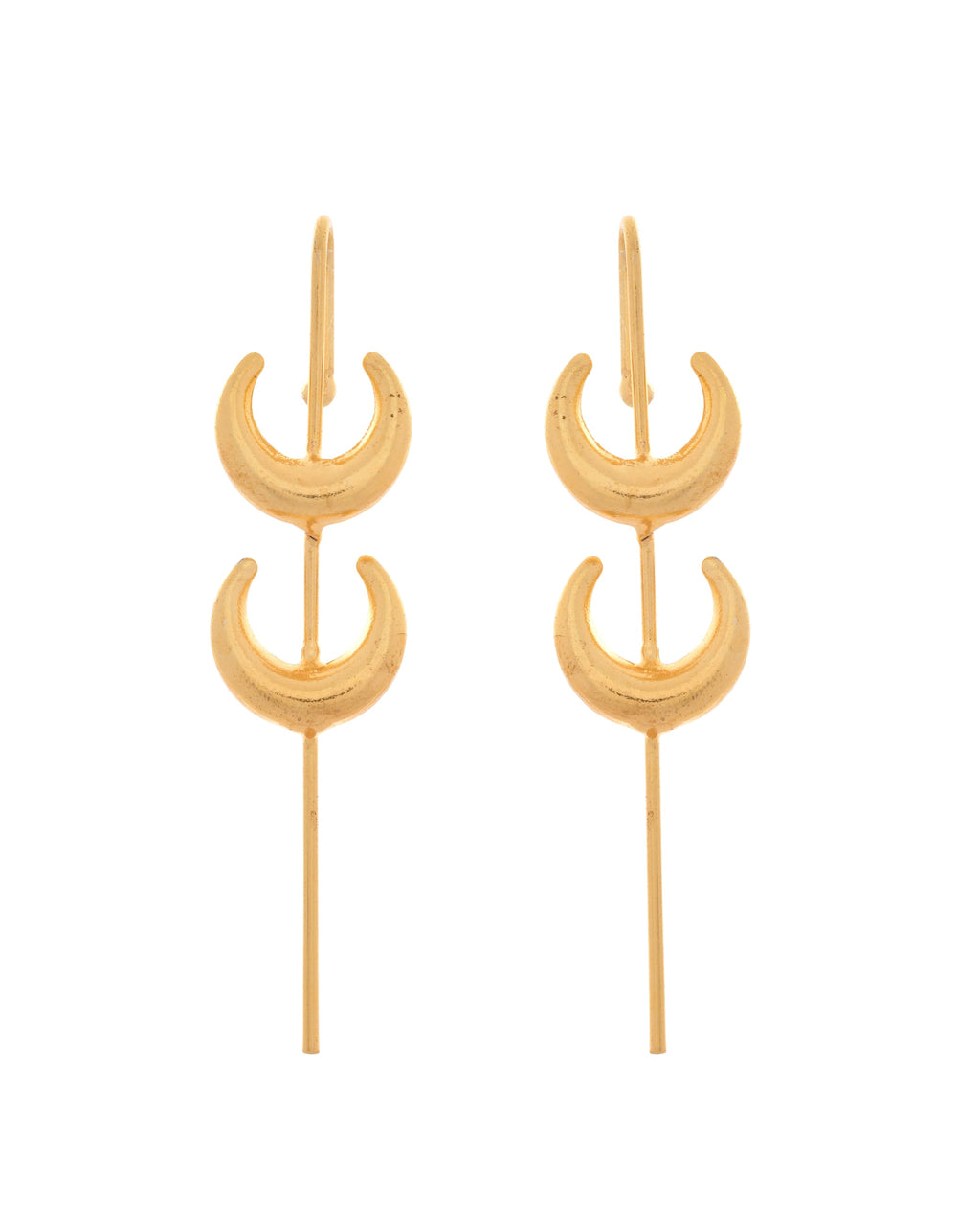 VOJ Gold Polished Moon Shaped Anti Tarnish Ear Cuff - Distacart