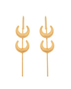 VOJ Gold Polished Moon Shaped Anti Tarnish Ear Cuff - Distacart