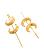 VOJ Gold Polished Moon Shaped Anti Tarnish Ear Cuff - Distacart