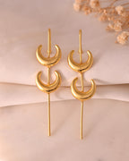 VOJ Gold Polished Moon Shaped Anti Tarnish Ear Cuff - Distacart