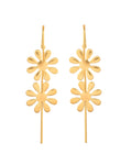 VOJ Gold Polished Floral Shaped Anti Tarnished Ear Cuff - Distacart