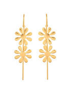 VOJ Gold Polished Floral Shaped Anti Tarnished Ear Cuff - Distacart