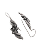 VOJ Silver Plated Floral Shaped Drop Earrings - Distacart