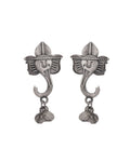 VOJ Silver Toned Designer Temple Earrings - Distacart