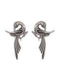 VOJ Silver Plated Bird Shaped Designer Studs Earrings - Distacart