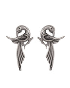 VOJ Silver Plated Bird Shaped Designer Studs Earrings - Distacart
