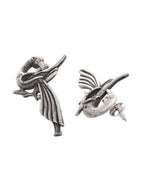 VOJ Silver Plated Bird Shaped Designer Studs Earrings - Distacart