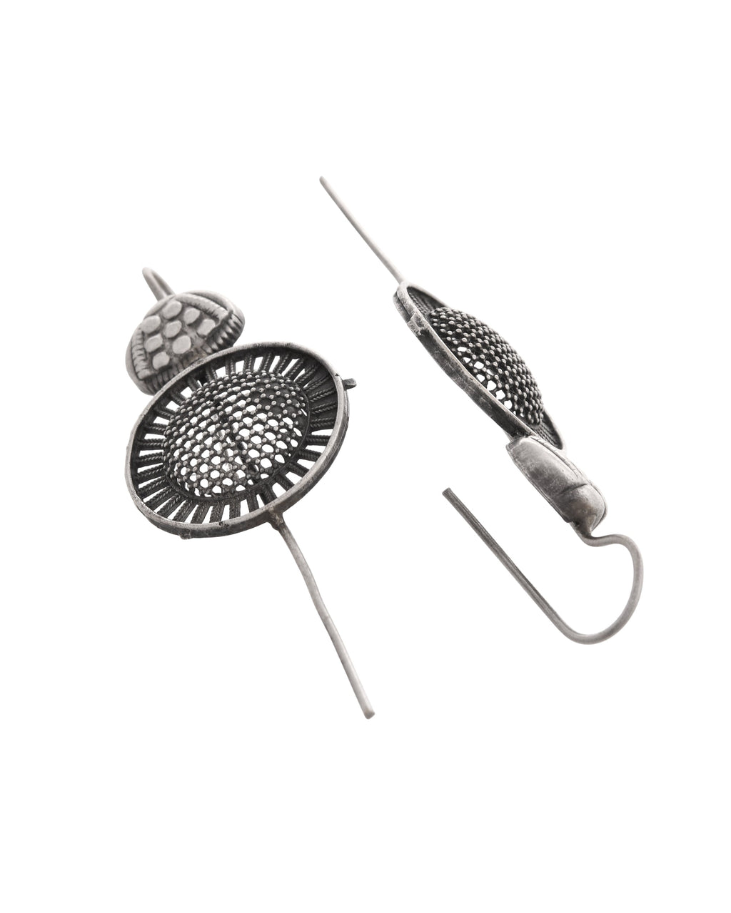 VOJ Silver Plated Circular Shaped Ear Cuff - Distacart