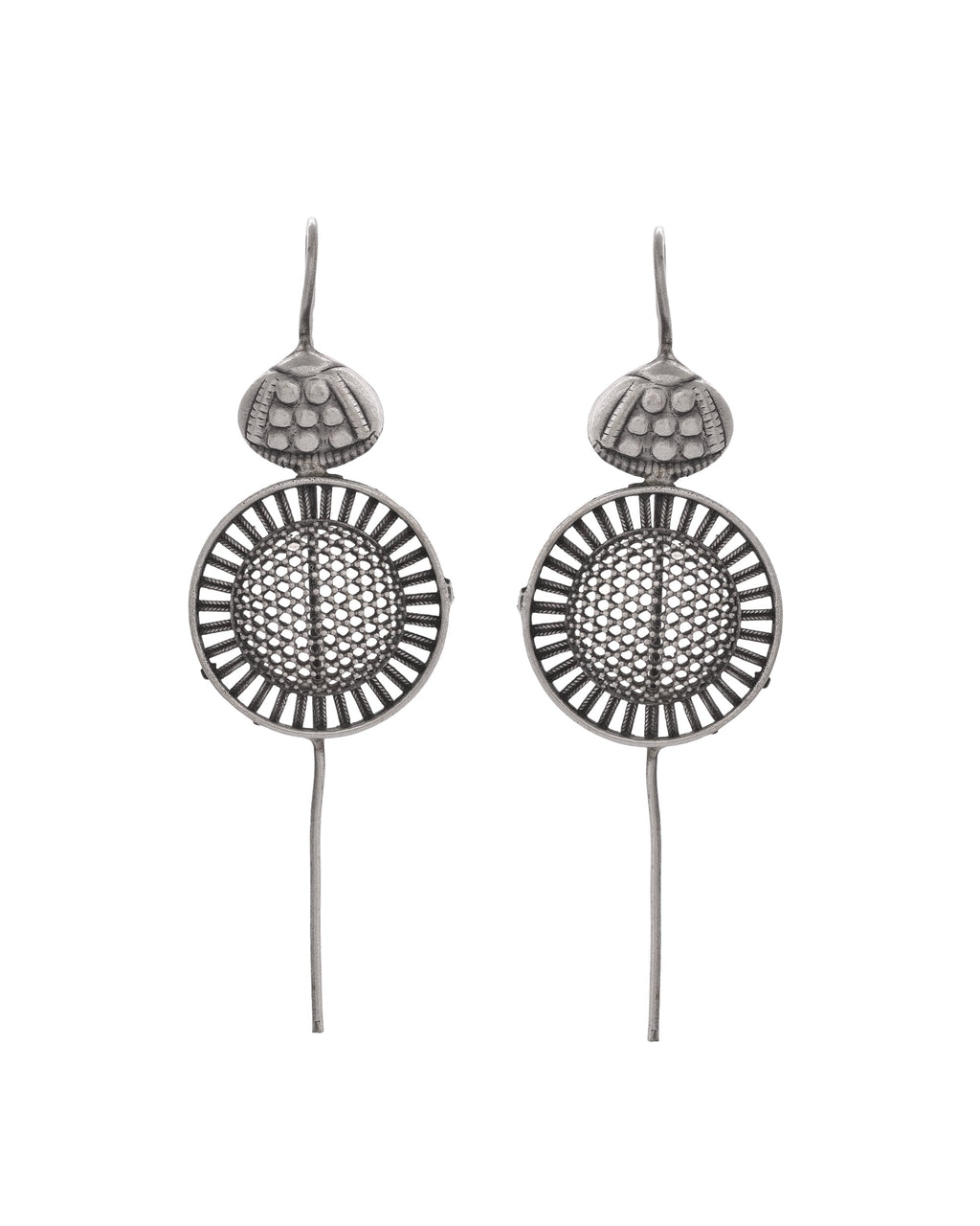 VOJ Silver Plated Circular Shaped Ear Cuff - Distacart