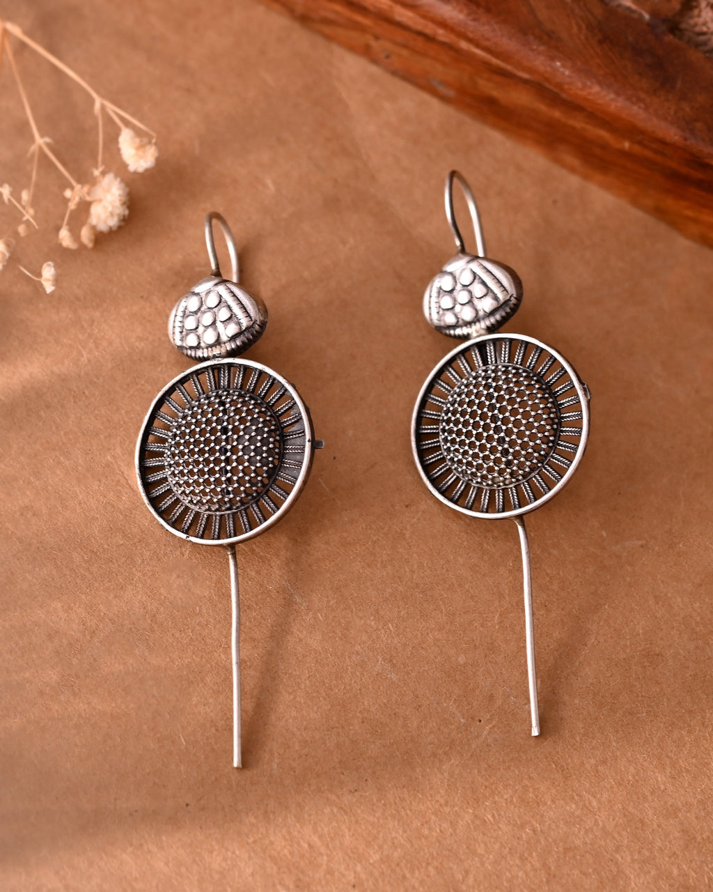 VOJ Silver Plated Circular Shaped Ear Cuff - Distacart