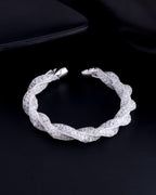 VOJ Silver Plated White Kada Beads Kada Bracelet - Distacart