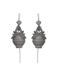 VOJ Silver Toned Designer Floral Shaped Ear Cuff - Distacart
