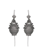 VOJ Silver Toned Designer Floral Shaped Ear Cuff - Distacart