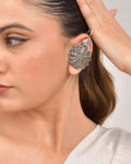 VOJ Silver Plated Flower Shaped Elegant Ear Cuff - Distacart