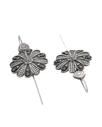 VOJ Silver Plated Flower Shaped Elegant Ear Cuff - Distacart