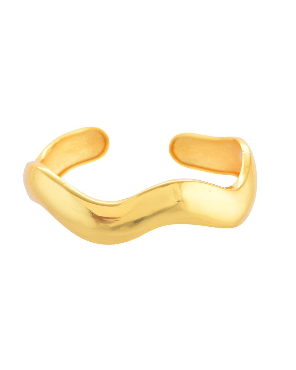 VOJ Gold Polished Anti Tarnished Twisted Cuff Bracelet For Women - Distacart