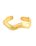 VOJ Gold Polished Anti Tarnished Twisted Cuff Bracelet For Women - Distacart