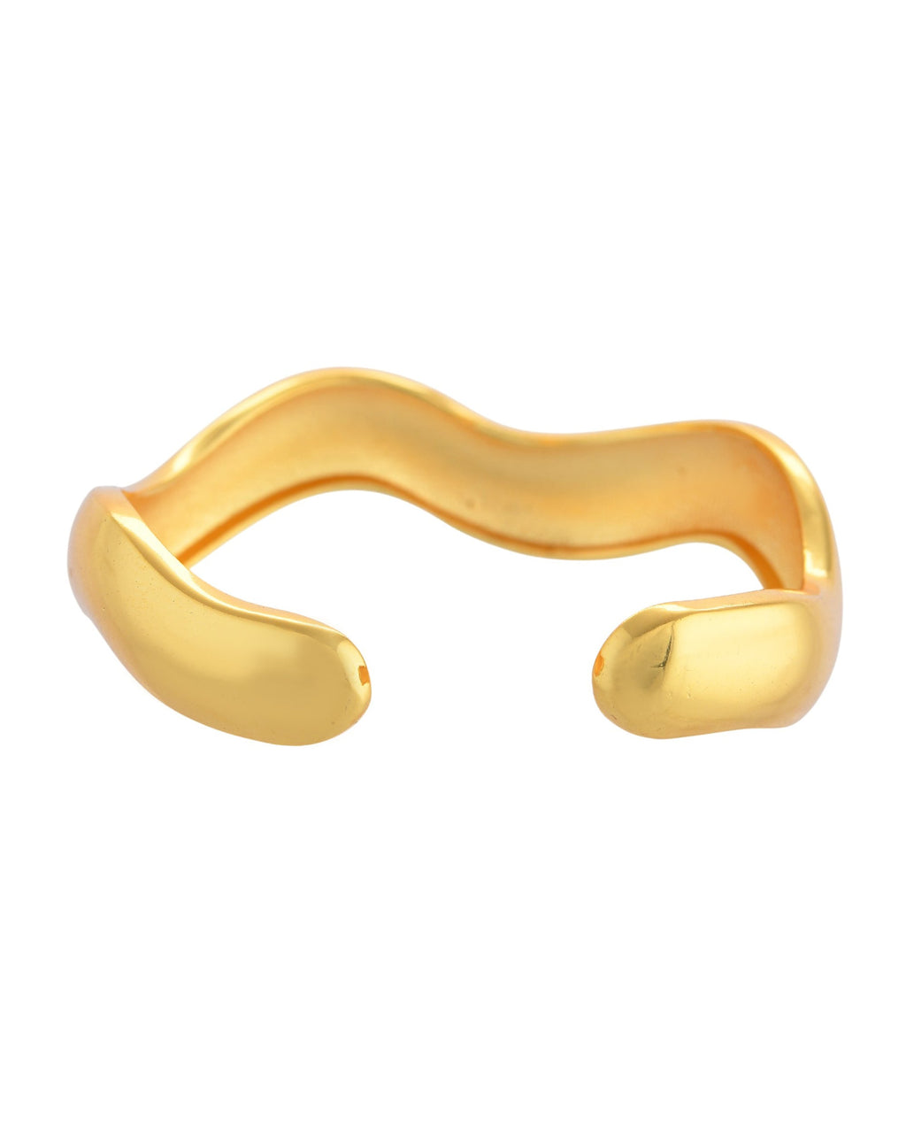 VOJ Gold Polished Anti Tarnished Twisted Cuff Bracelet For Women - Distacart