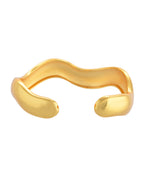 VOJ Gold Polished Anti Tarnished Twisted Cuff Bracelet For Women - Distacart